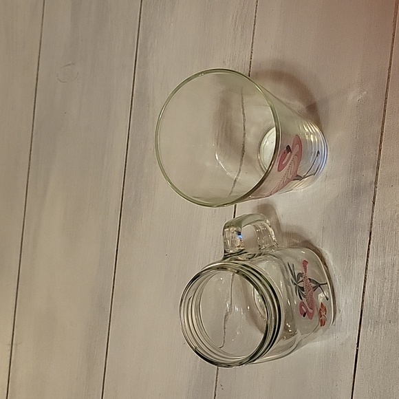 2 flamingo drinking glasses - Picture 4 of 4